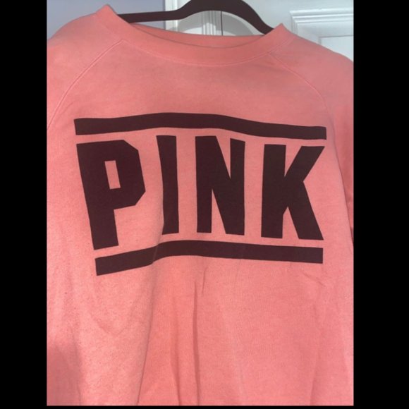 Victoria's secret pink crewneck sweatshirt, women's xs, pink sweatshirt - Picture 3 of 4